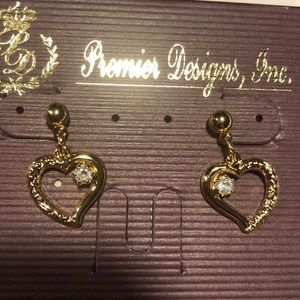 Heart shaped earrings.